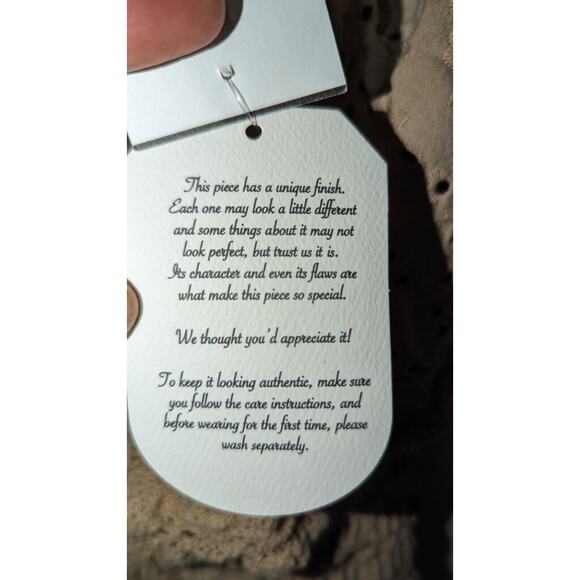 NWT Ale by Alessandra Women's Light Brown Eyelet Pattern OTS Romper SZ S/M $165 - Picture 9 of 12